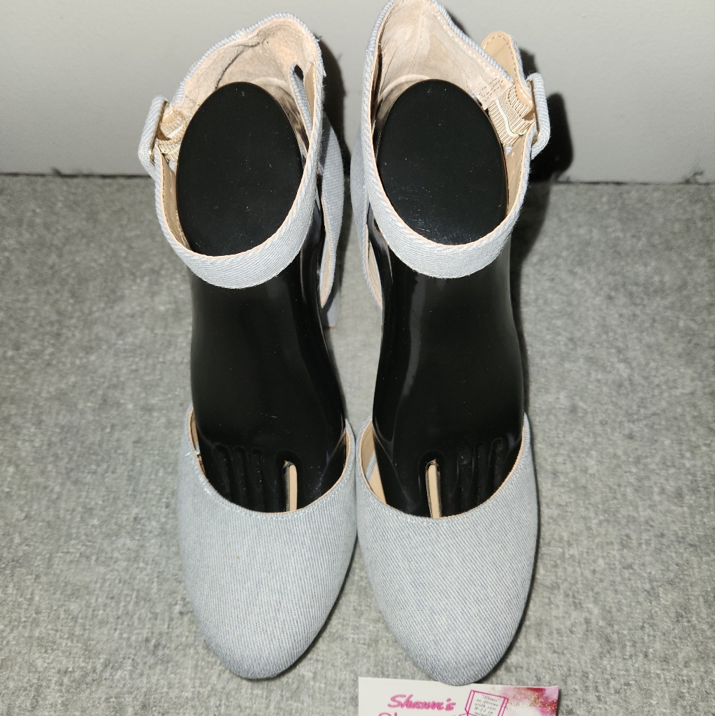 Sun $ Stone Platform Heels Denim Size 10